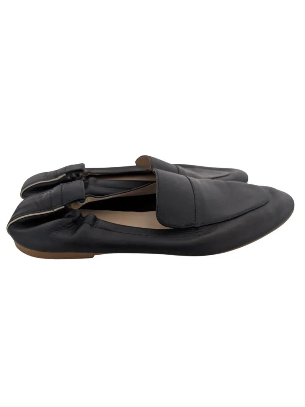 Everlane The Day Loafer Black Leather Slip On Flats Womens Size 9 Good
